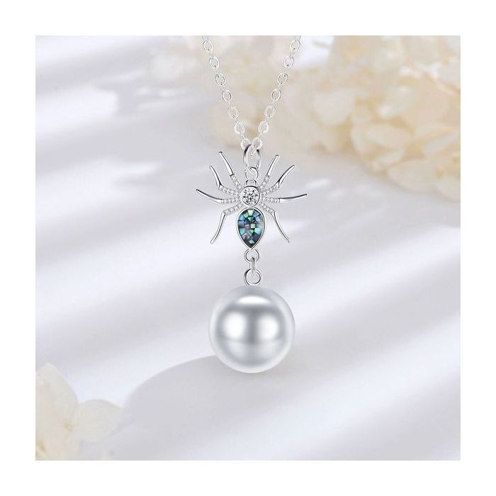 Bola de Grossesse Araignée mosaïque et Strass Collier