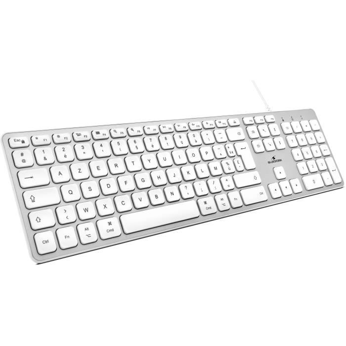 Bedraad toetsenbord - BLUESTORK - KB Mac - Mac-compatibel - Wit