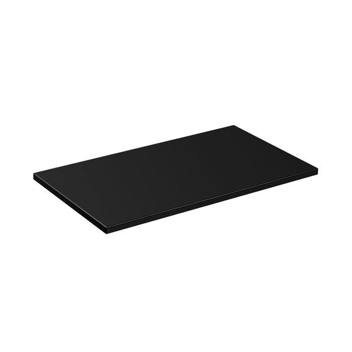 Mobile bagno con lavabo - OTITEC - Nero intenso - 120 cm - Doppio lavabo - Nero opaco