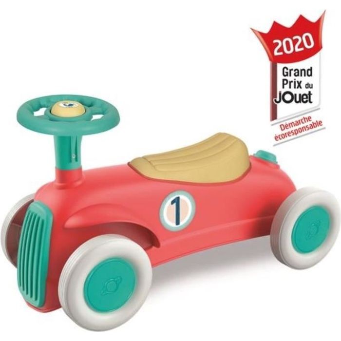 Cochecito de juguete Clementoni para bebés - Mi primer coche - 100% reciclado - Volante y claxon