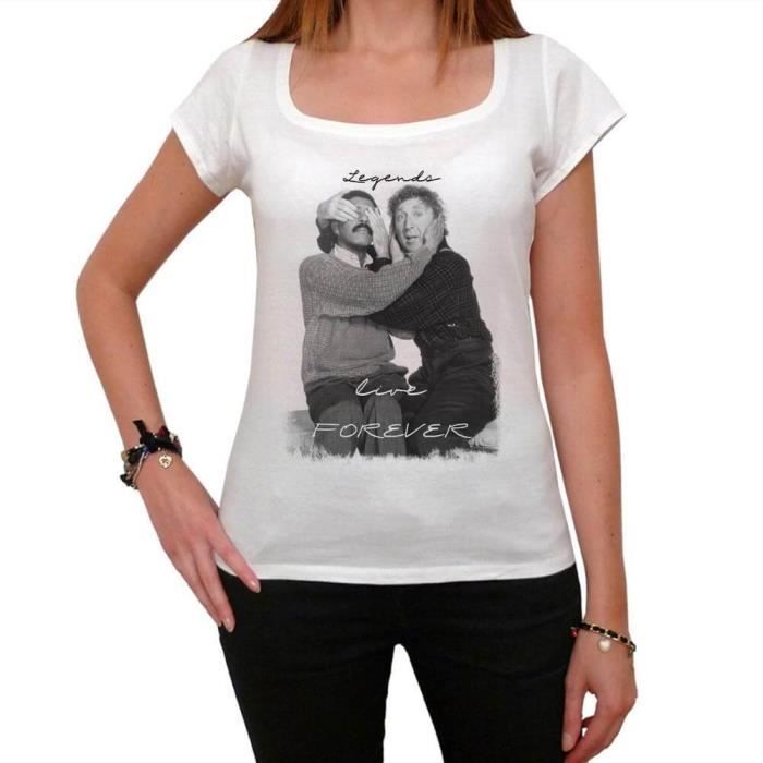 Damen-T-Shirt – ULTRABASIC – Gene Wilder Forever – 100 % Baumwolle – Kurzarm – Rundhalsausschnitt
