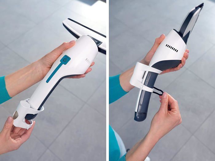 Aspirateur à vitres et salle de bains Nemo,lave vitre électrique étanche avec adaptateur Click ,sans trace ni goutte