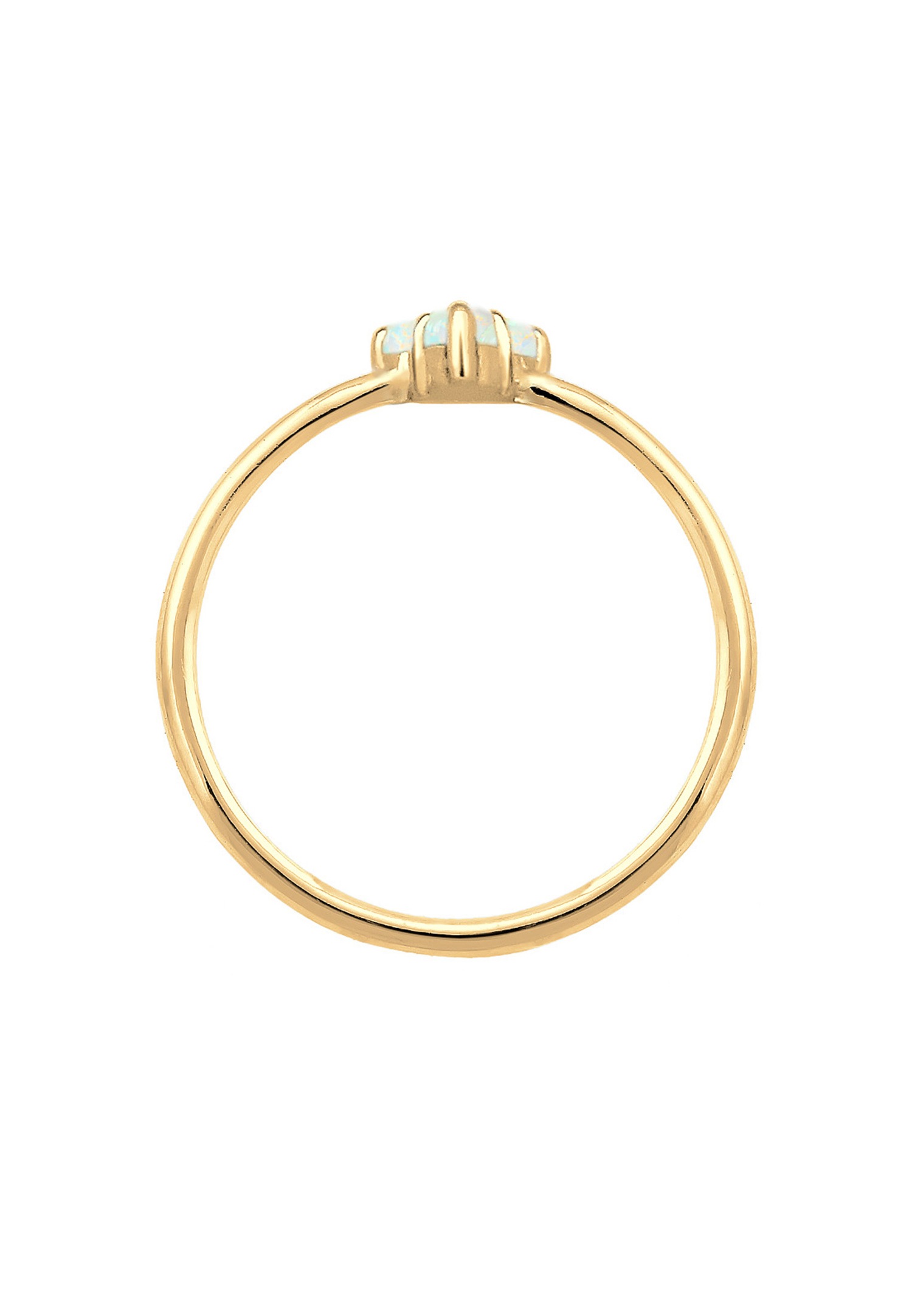 Elli Cercle Géo Tendance Opale 925 Argent