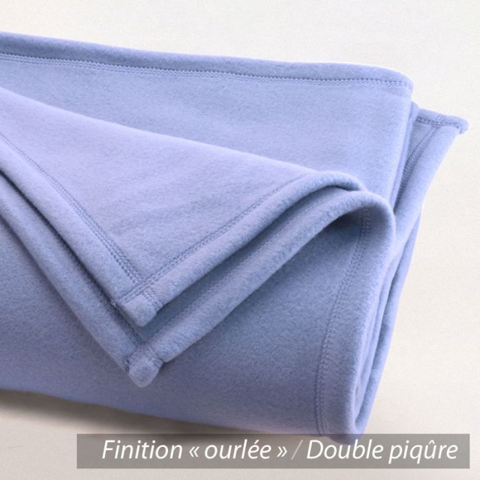Fleecedecke 220 x 240 cm, Isba Myosotis, 100 % Polyester, 340 g/m², schwer entflammbar behandelt