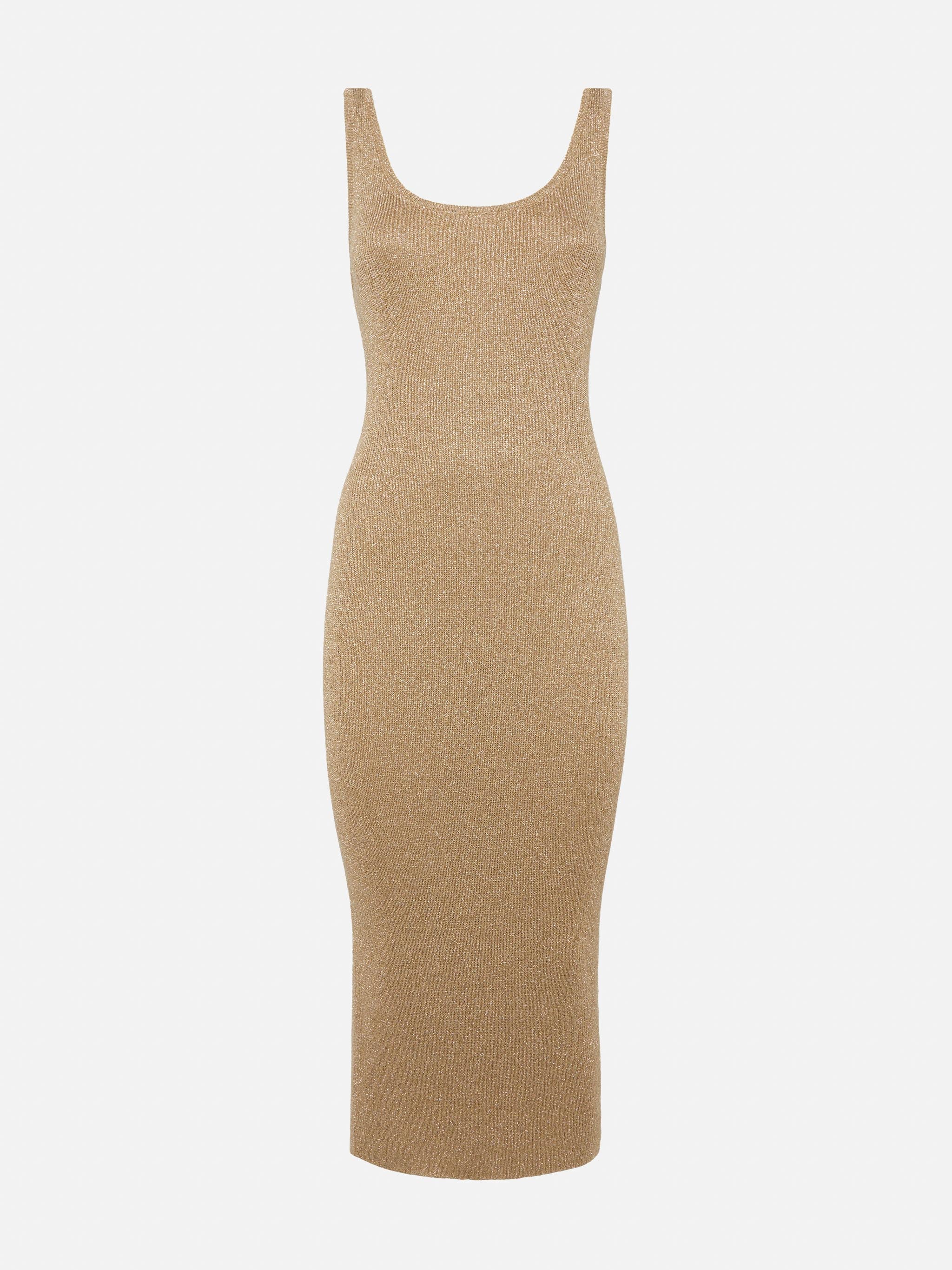 Ronan gouden lurex maxi-jurk
