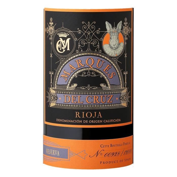 Marqués Del Cruz Reserva 2018 Rioja - Vino tinto de España