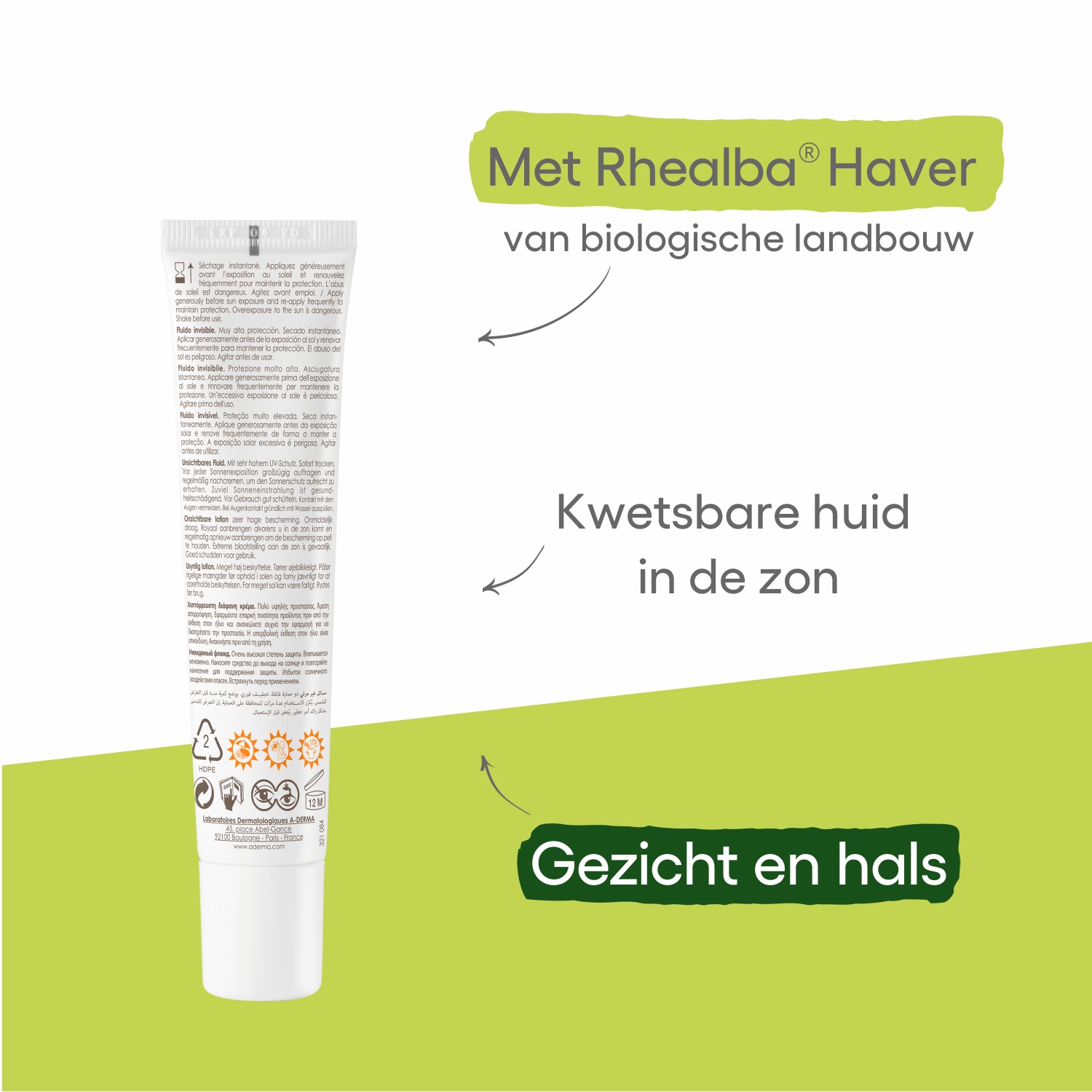 A-DERMA Zonnebrandcrème Vloeibaar SPF 50+ - 40 ml