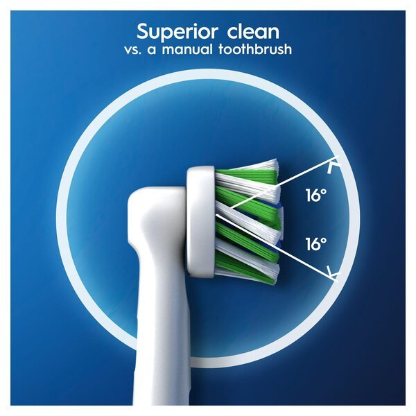 „Oral-B Pro Cross Action“ dantų šepetėlių galvutės, baltos. 4 vnt.