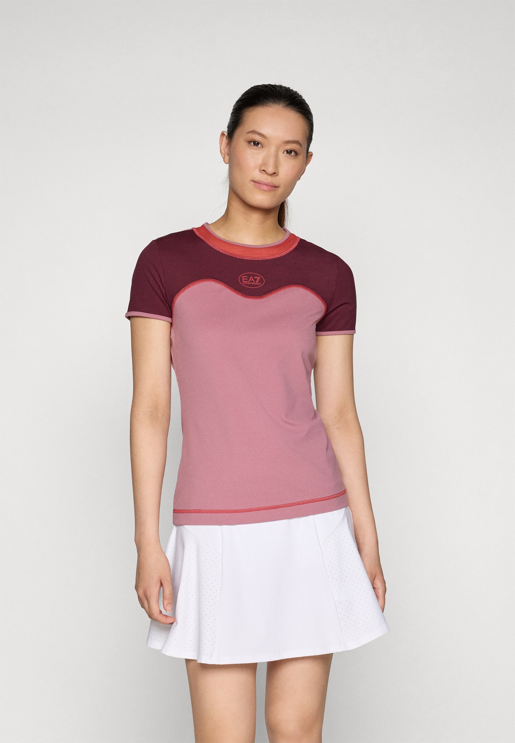 EA7 Emporio Armani TENNIS PRO FREESTYLE T-shirt - Sport T-shirt - donker orchidee/bordeaux