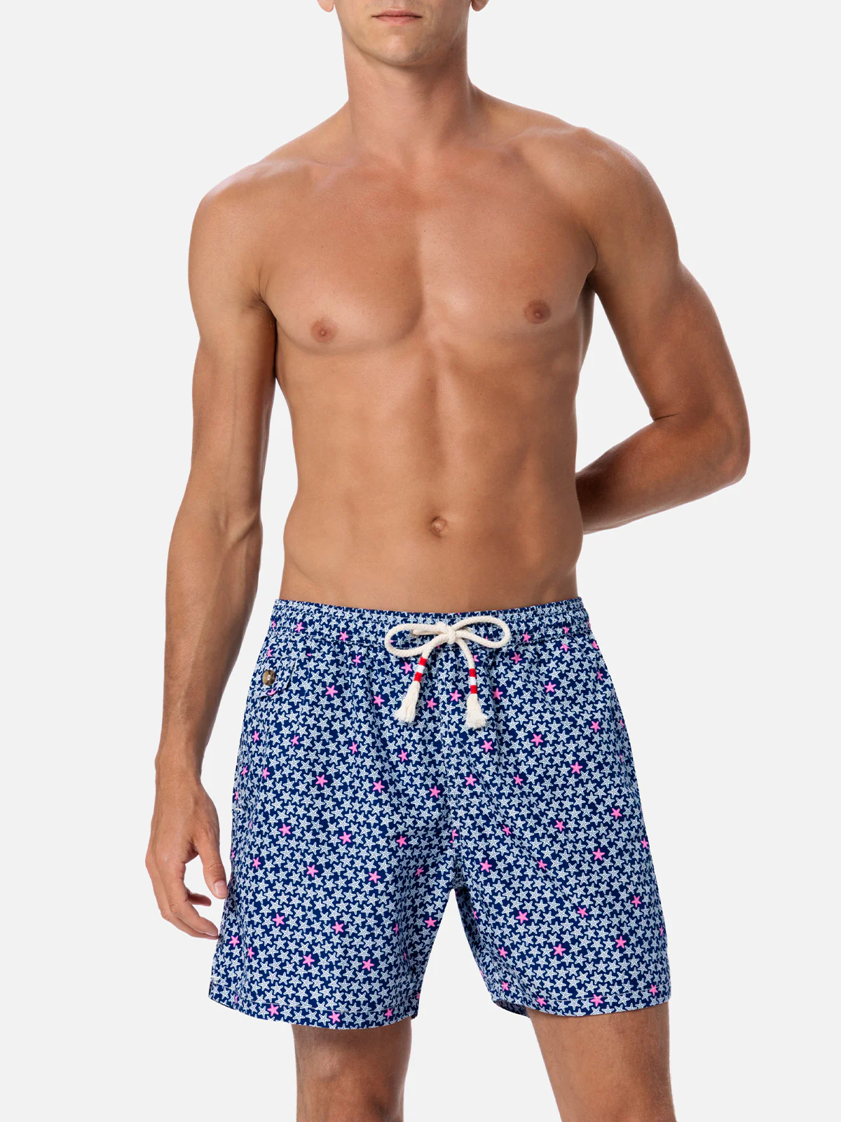 Costume da bagno da uomo in tessuto leggero Lighting 70 con stampa ste