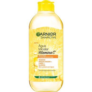 Garnier Misellivesi C-vitamiinipuhdistusvesi kasvoille, silmille ja huulille 400 ml