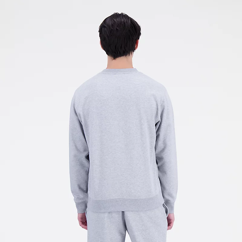 Moletom Homme Essentials Stacked Logo com Gola Redonda em Tecido French Terry – CINZA ATLETIC