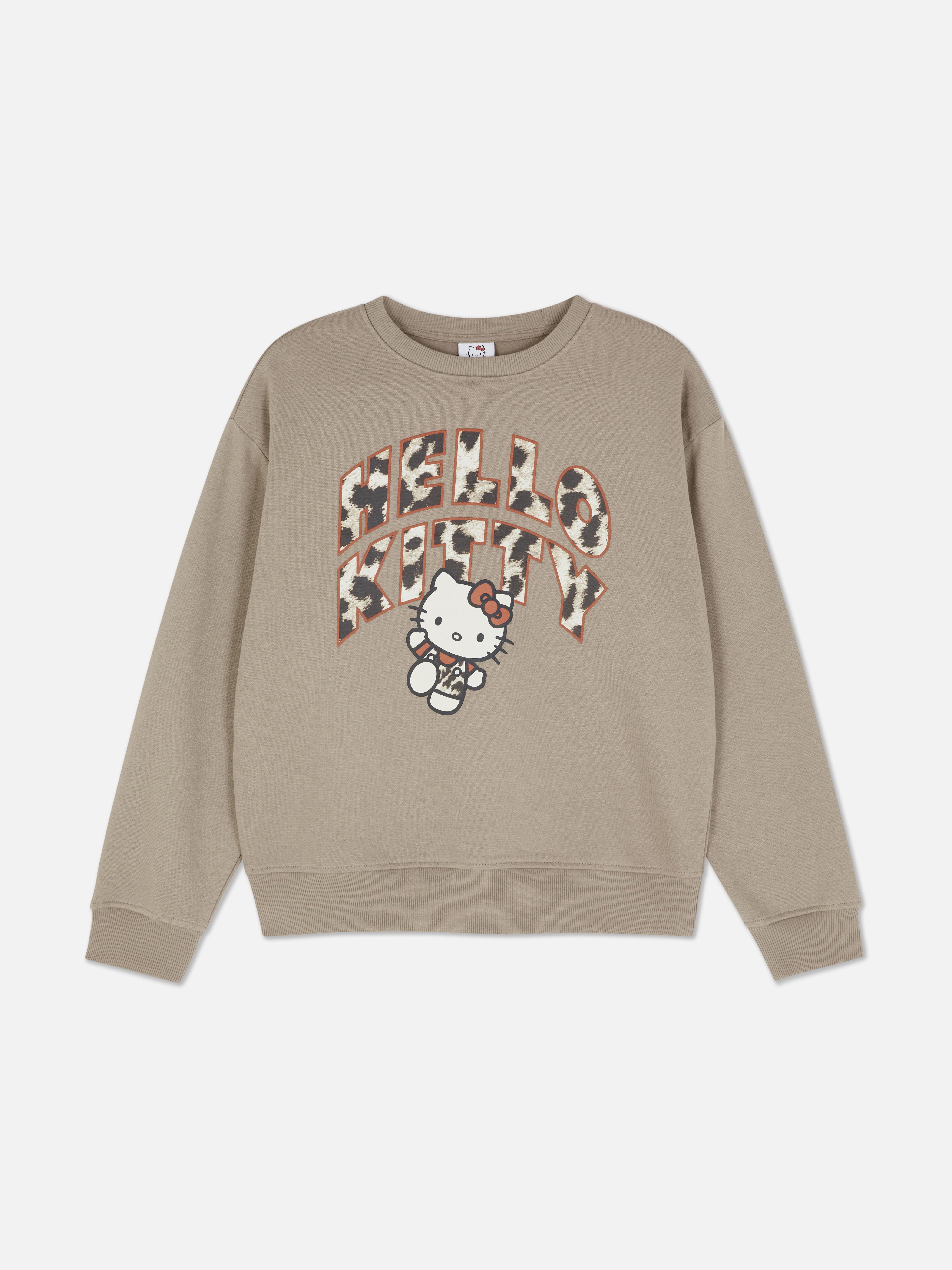 Φούτερ Hello Kitty με λεοπάρ λογότυπο. Συνδυάσαμε την Hello Kitty με λεοπάρ στάμπα. Παρακαλώ.