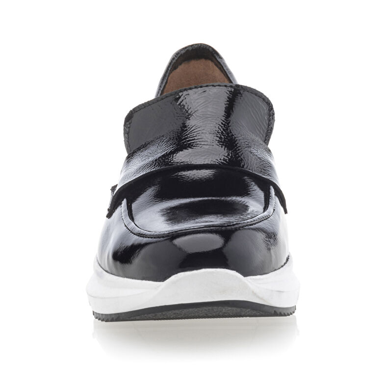 Svarta loafers/båtskor för kvinnor