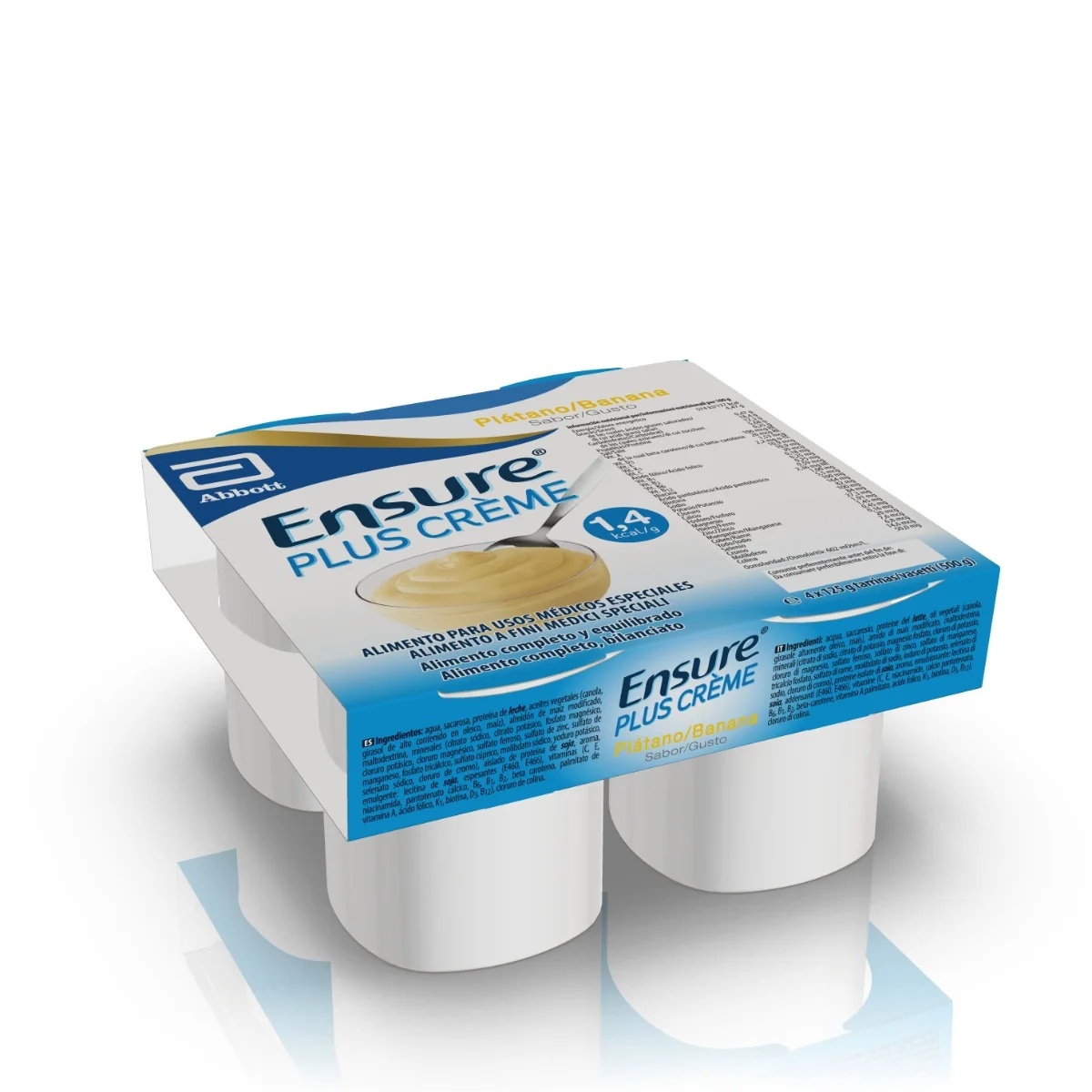ENSURE Abbott Ensure Plus Crème Banane Pouding protéiné 4 x 125 g