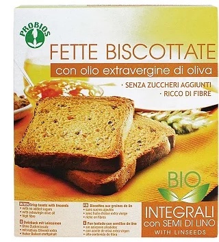 PROBIOS Probios volkoren beschuit met biologisch lijnzaad 270 g