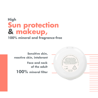 Avène Sun Care sävytetty aurinkovoidepakkaus Beige SPF50 mineraaliaurinkovoidepakkaus, beige, 10 g