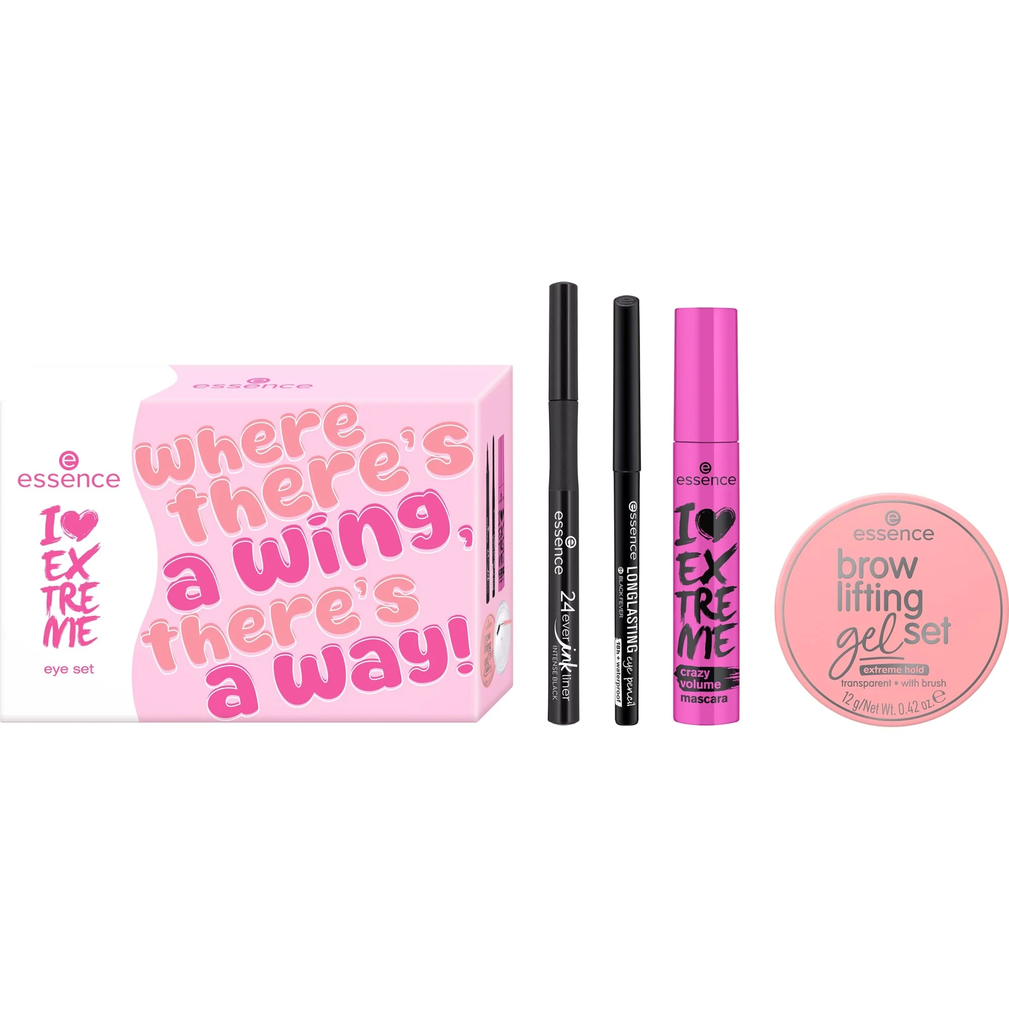 Occhi I LOVE EXTREME set occhi - Cofanetto Make Up, Mascara, Matita occhi, Gel e mascara sopracciglia