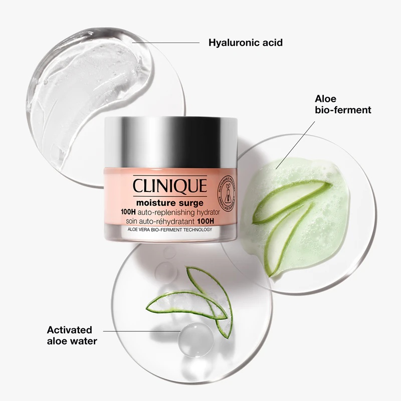 „Clinique Moisture Surge™ 100H“ automatiškai papildantis drėkinamasis gelinis kremas