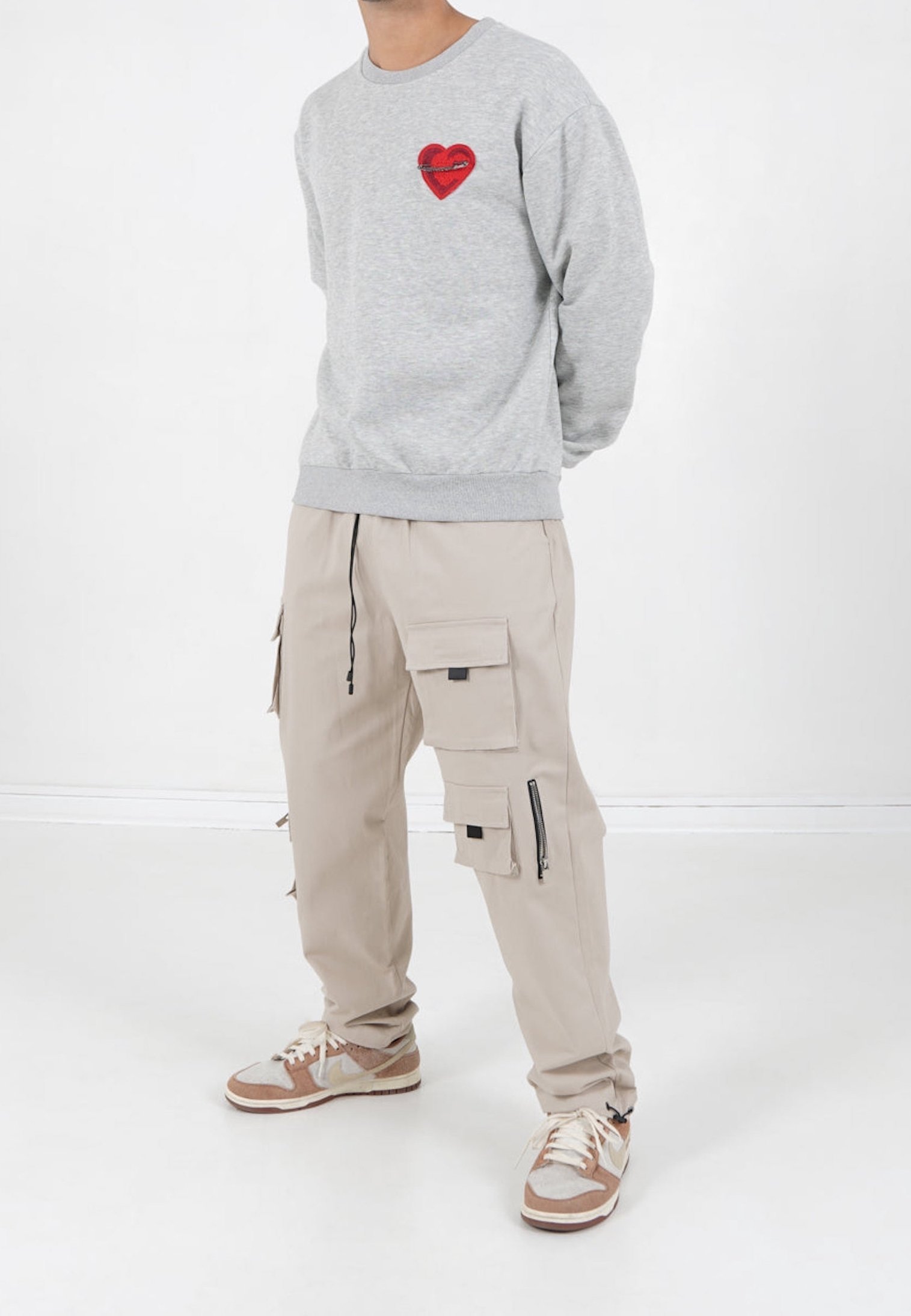 Pantalon cargo Sixth June - beige