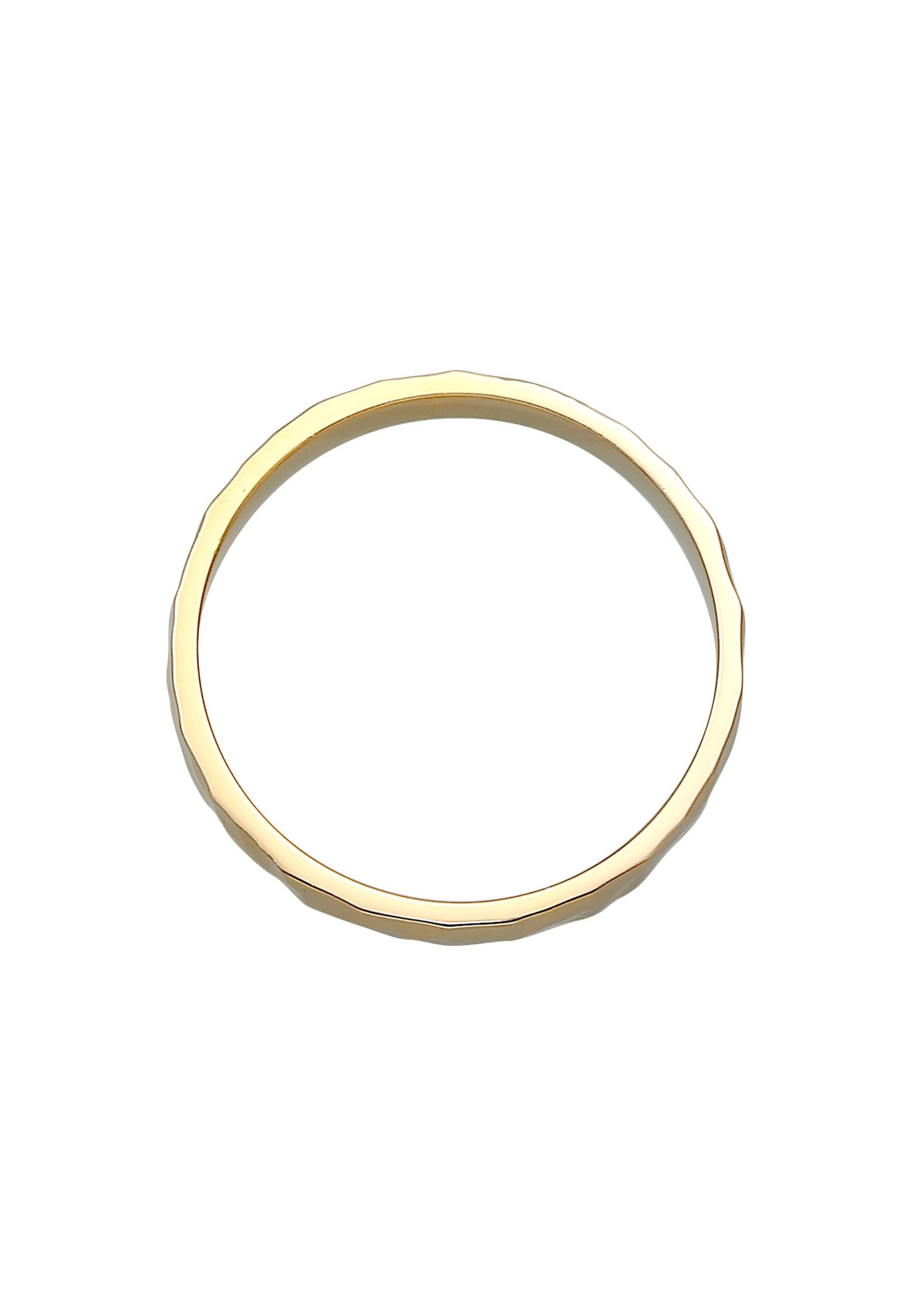 Elli Femmes Bande Basique Fin Martelé Tendance en argent sterling 925