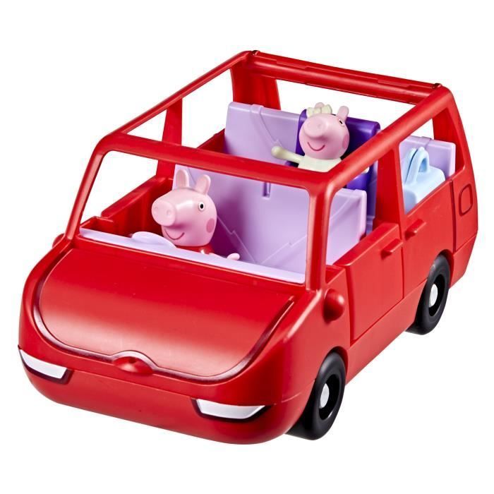 Peppa Pig El Gran Coche Familiar, set de juego con vehículo y 2 figuras, para mayores de 3 años.