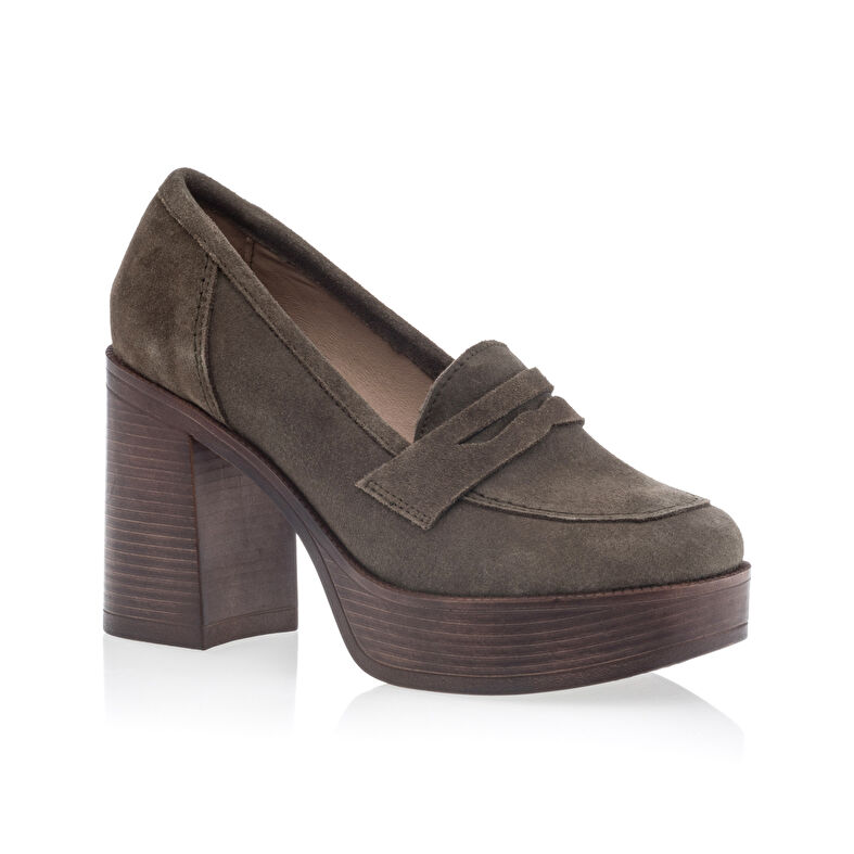 Grüne Damen-Loafer/Bootsschuhe