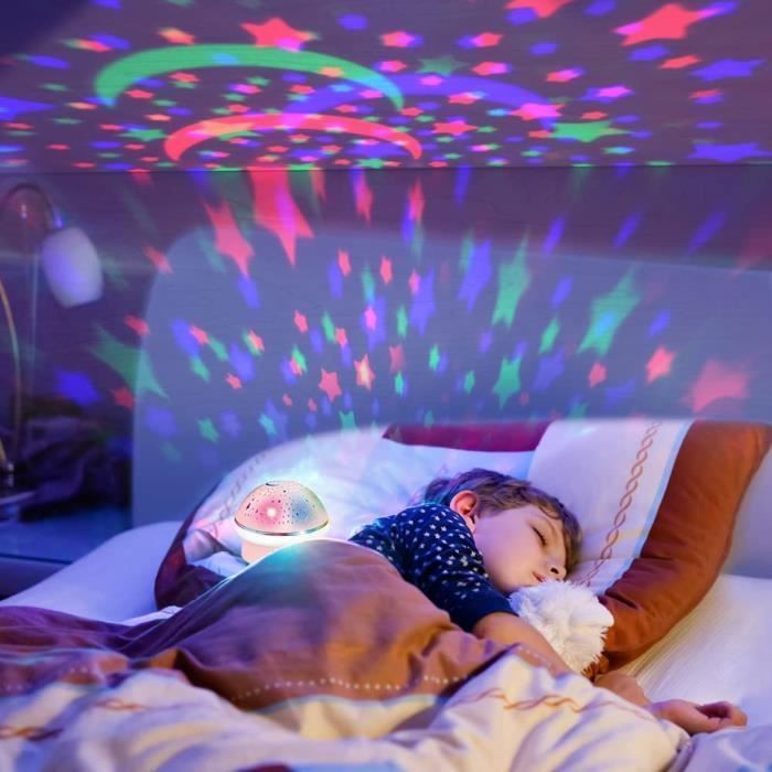 Sternenhimmel-Projektor-Nachtlicht für Mädchen – Rosa – 360°-Drehung – Fernbedienung mit Timer – Rosa Nachtlicht