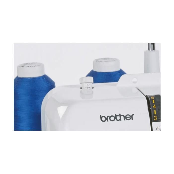 Máquina overlock Brother 2104D - 3-4 hilos - Fácil enhebrado - Dobladillo enrollado - LED
