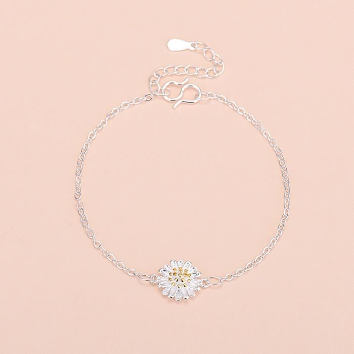 Montre Enfant Fille INSFITY - Bracelet Pâquerette - Blanc - Analogique