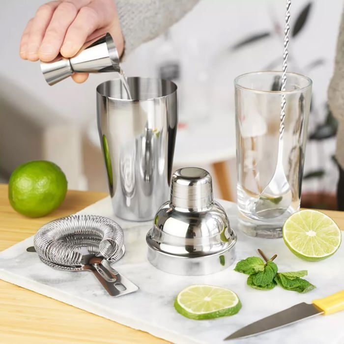 Coctelera de acero inoxidable - 750 ml - Accesorio profesional para bartenders - Para el hogar, bar o fiestas, 6 unidades