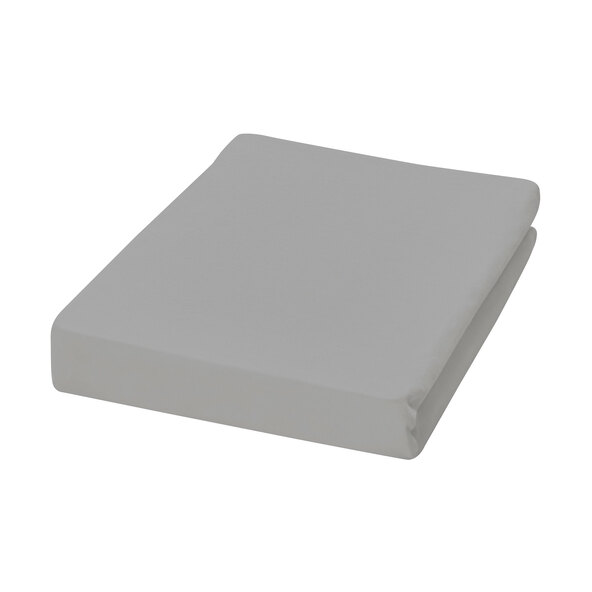 Supersoft fitted sheet for mattress topper, 90-100 x 200-220 cm, grey