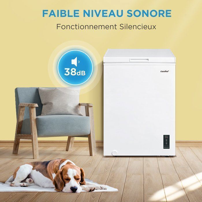 Comfee RCC100WH2(E) vrieskist - 99 liter - Energieklasse E - Digitale bediening - 38 dB - 49,5 x 54,5 x 85 cm - Elektronische bediening - Wit