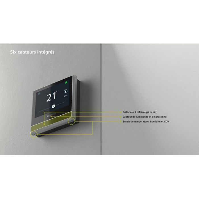Termostato de ambiente - SIEMENS - RDS110 - Con cable, sin pilas - Conectado - Programable