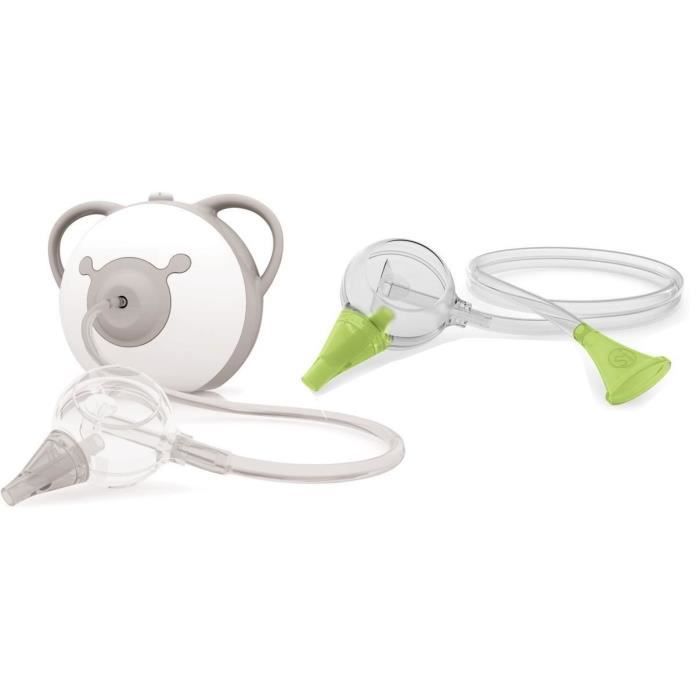 NOSIBOO Electric Baby Nasal Aspirator Grey + Eco Manual Baby Nasal Aspirator