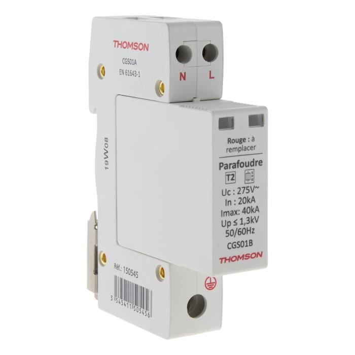 Protezione modulare contro le sovratensioni Ph+N THOMSON ideal T2 - 40kA - 40A - Sovratensione - Per interni