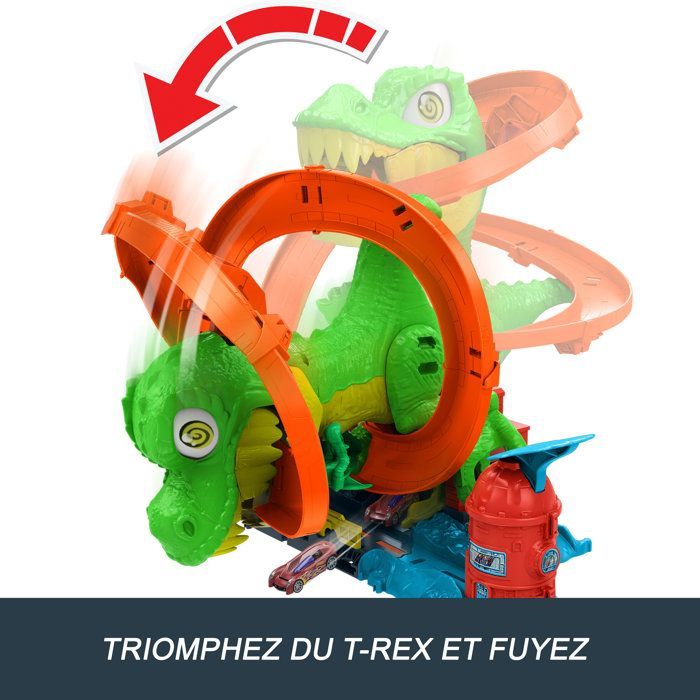 Hot Wheels-T-Rex Bataille De Feu-Coffret Dinosaure Avec Camion - 4 ans+- JBM73