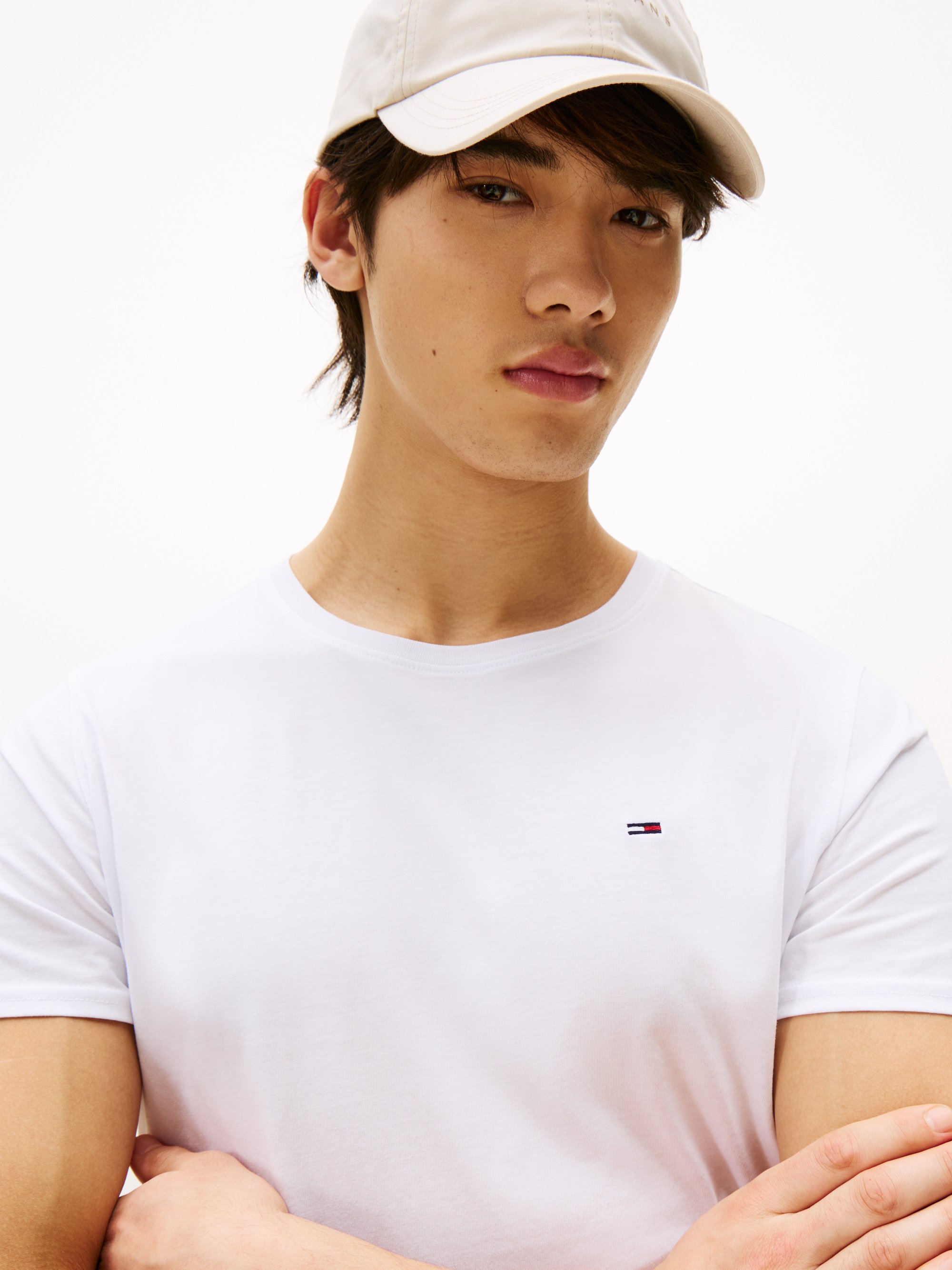 Tommy Jeans SLIM - T-shirt basic - bianco classico