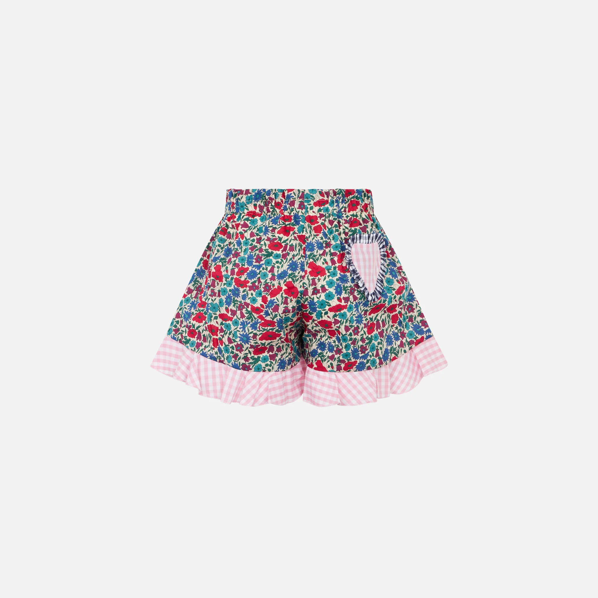 Pantaloncini da bambina in cotone con volant | Realizzato con tessuto