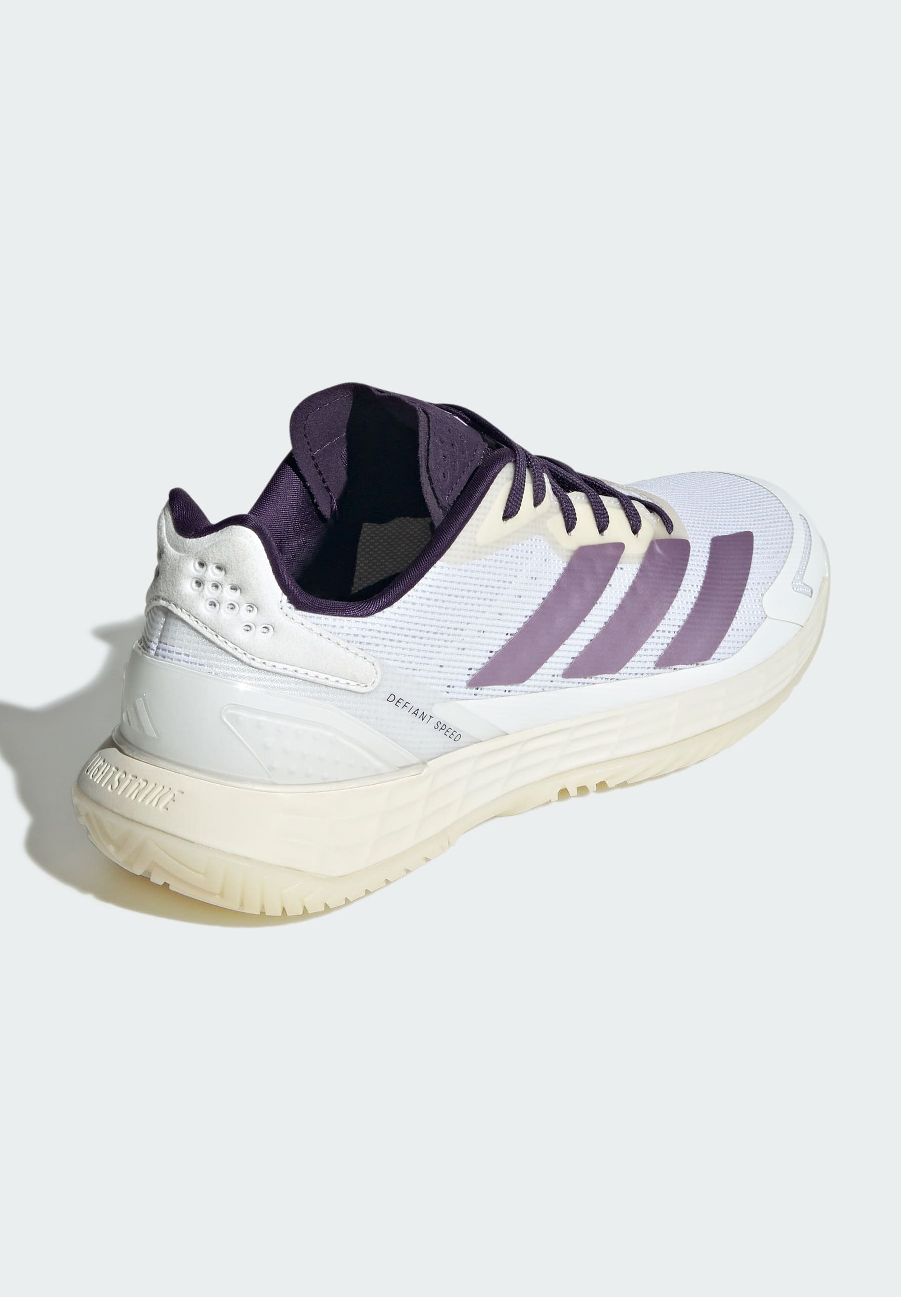 adidas Performance DEFIANT SPEED - Chaussures de tennis multicourts - blanc nuage, prune poudrée, prune aurore
