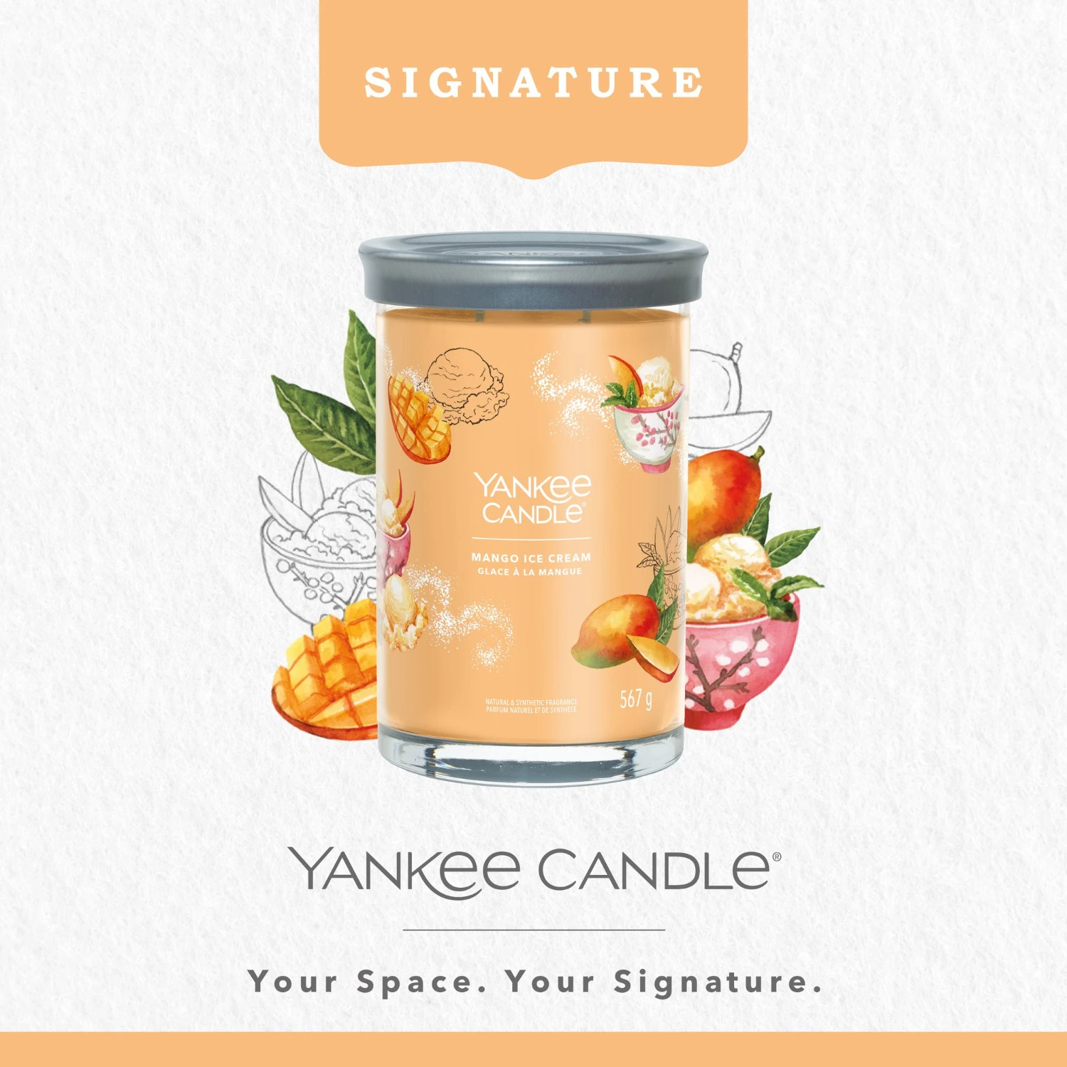 YANKEE CANDLE Grand Gobelet Glace à la Mangue
