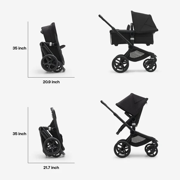 Kočárek Bugaboo Fox 5 - černá/černá, pouštně šedohnědá