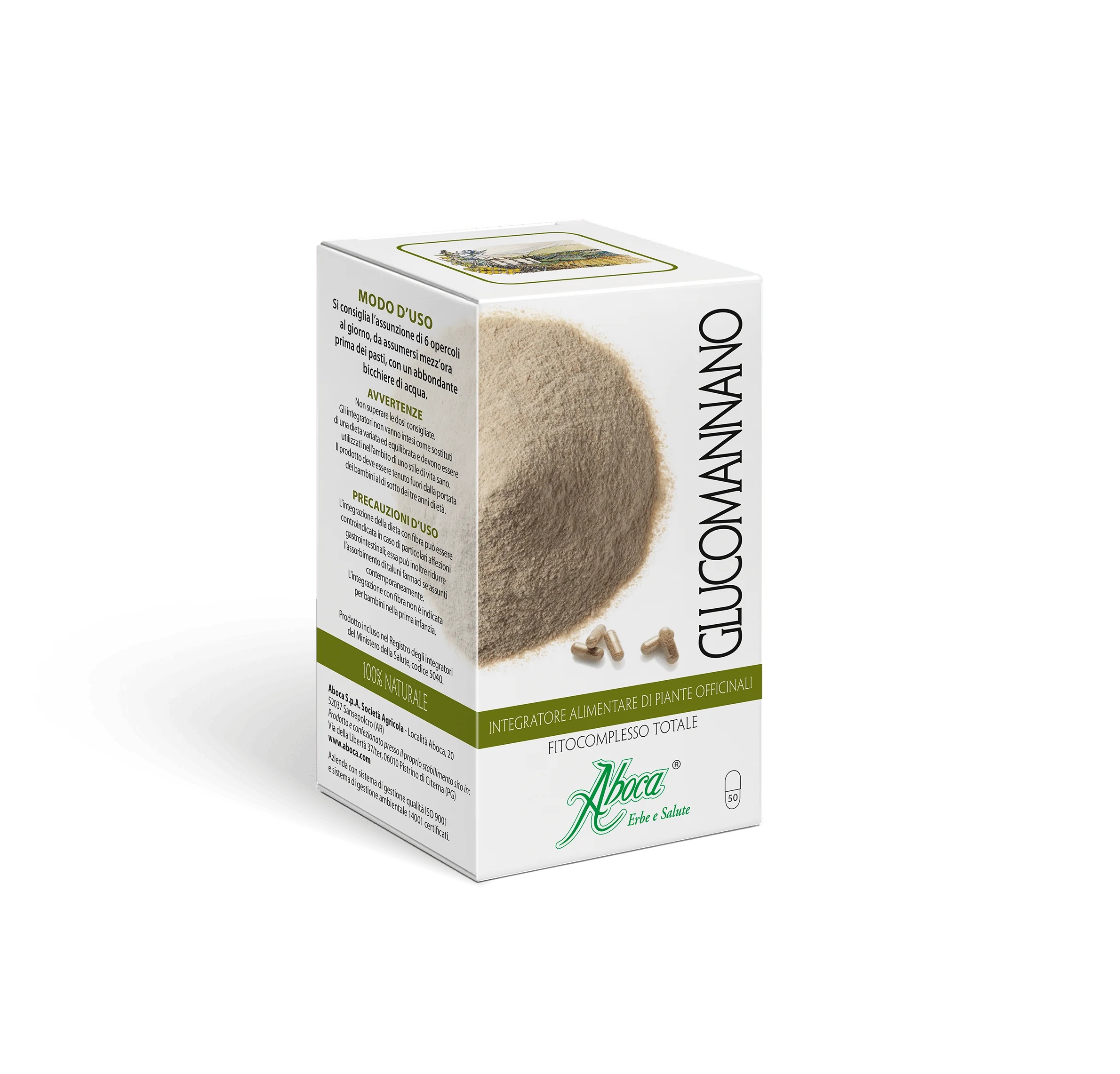 ABOCA Aboca Glucomannan Total Phytokomplex 50 kapslit Kaalukontrolli lisand