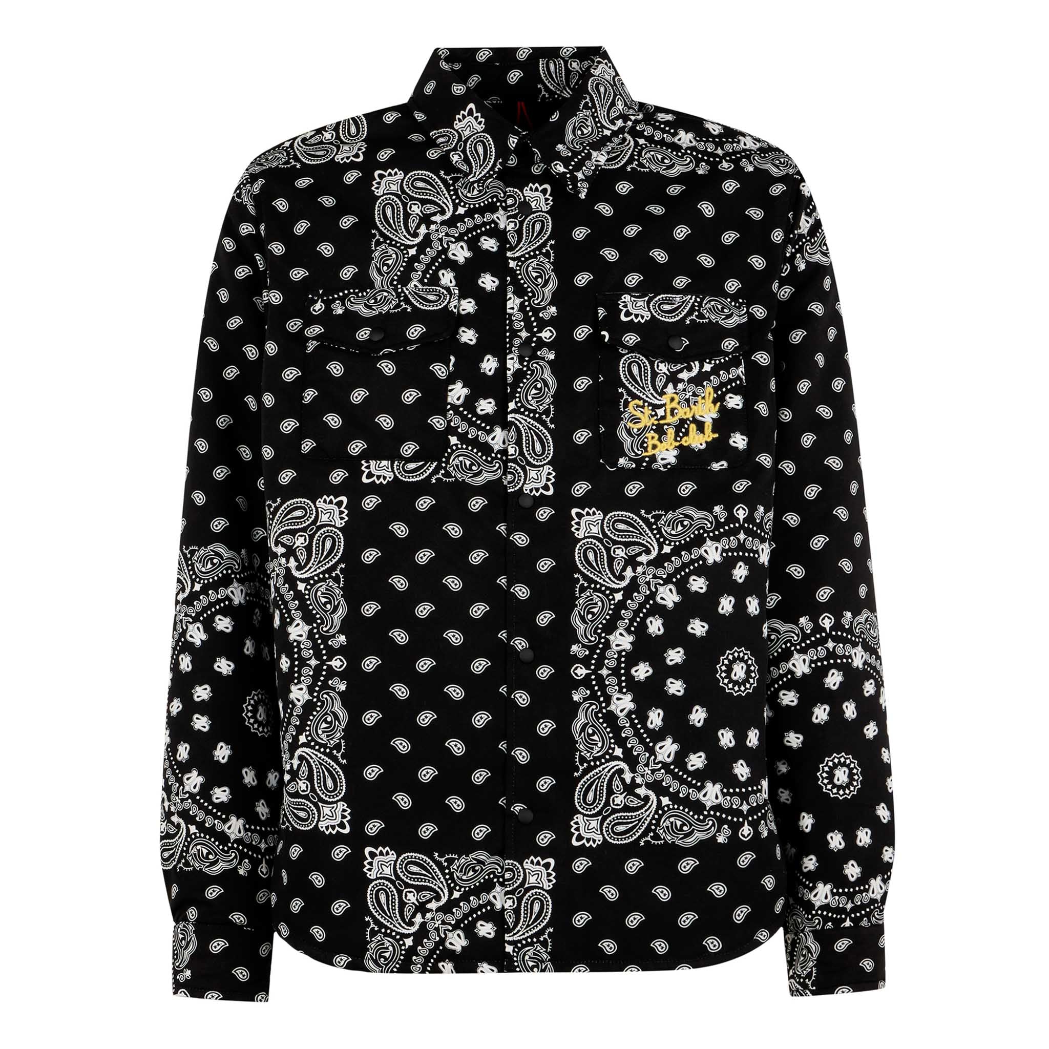 Oversized shirt met zak en St. Barth Bob Club-borduurwerk.