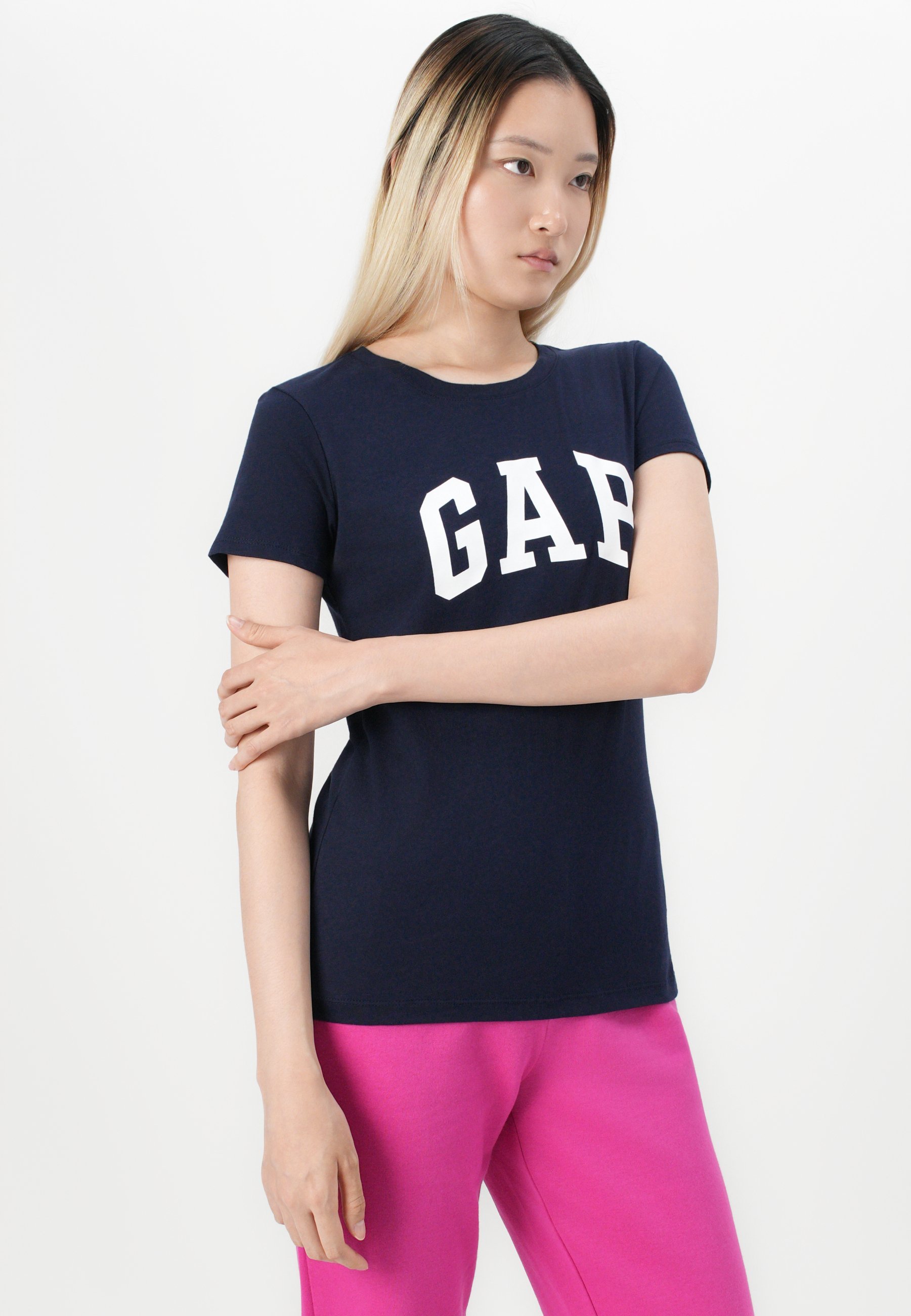 GAP LOGO TEE 2 PACK - Marškinėliai su spauda - tamsiai mėlyna uniforma