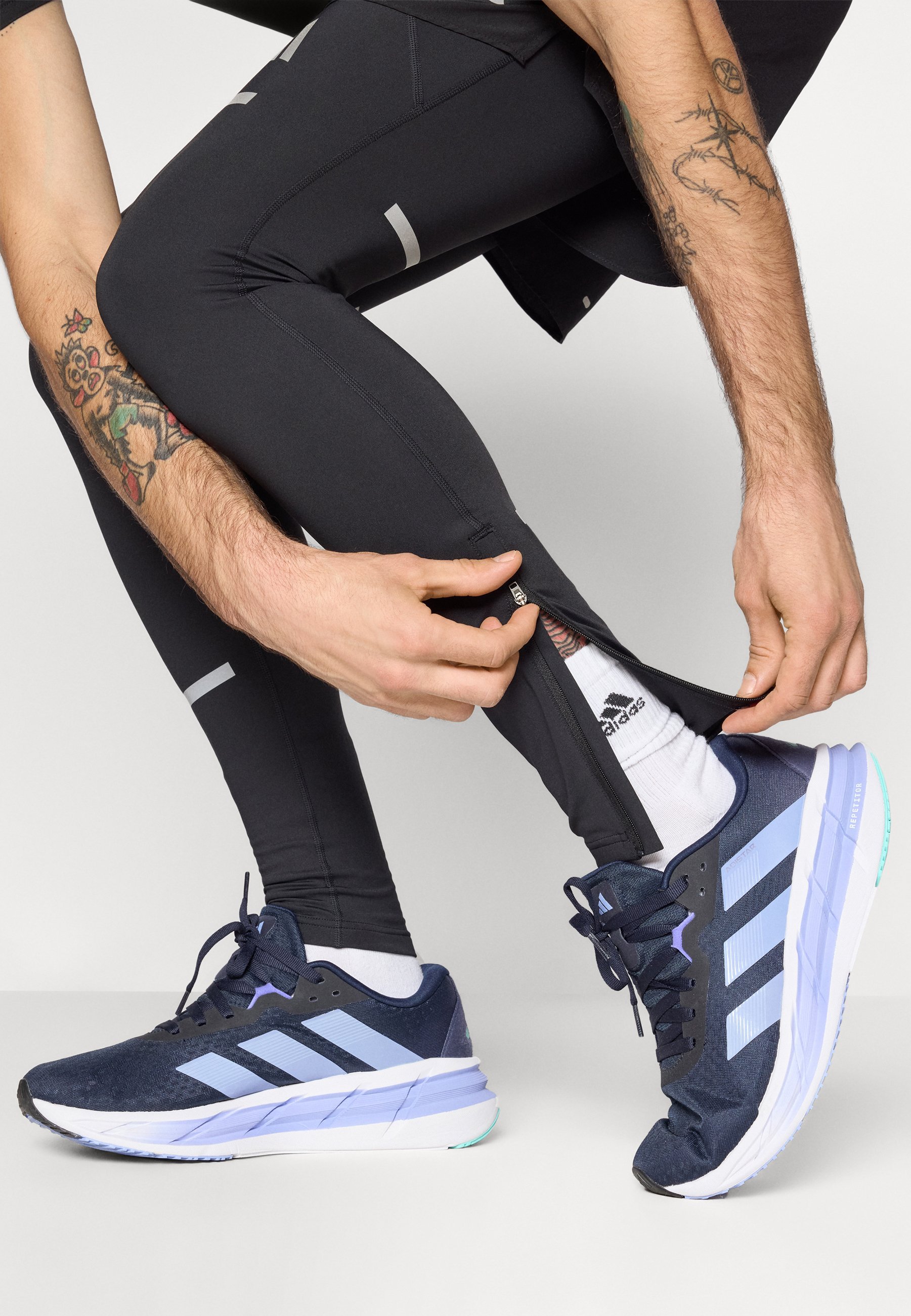 Leginsy do biegania adidas Performance - czarne