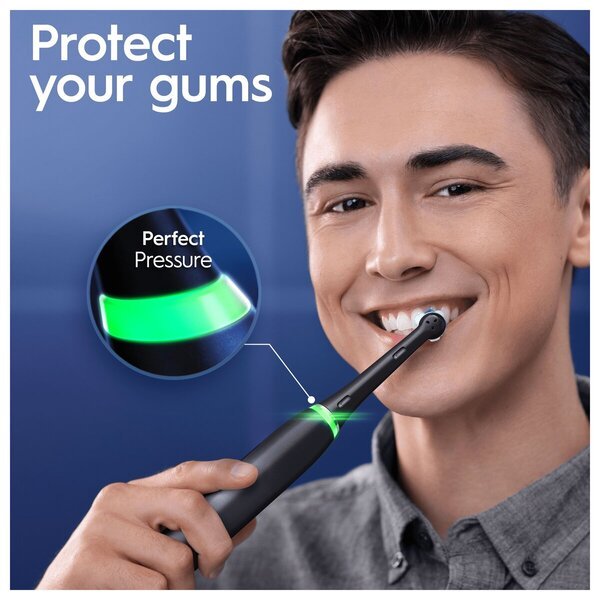 Električne zobne ščetke Oral-B iO Series 6, črne, roza, 2 kosa