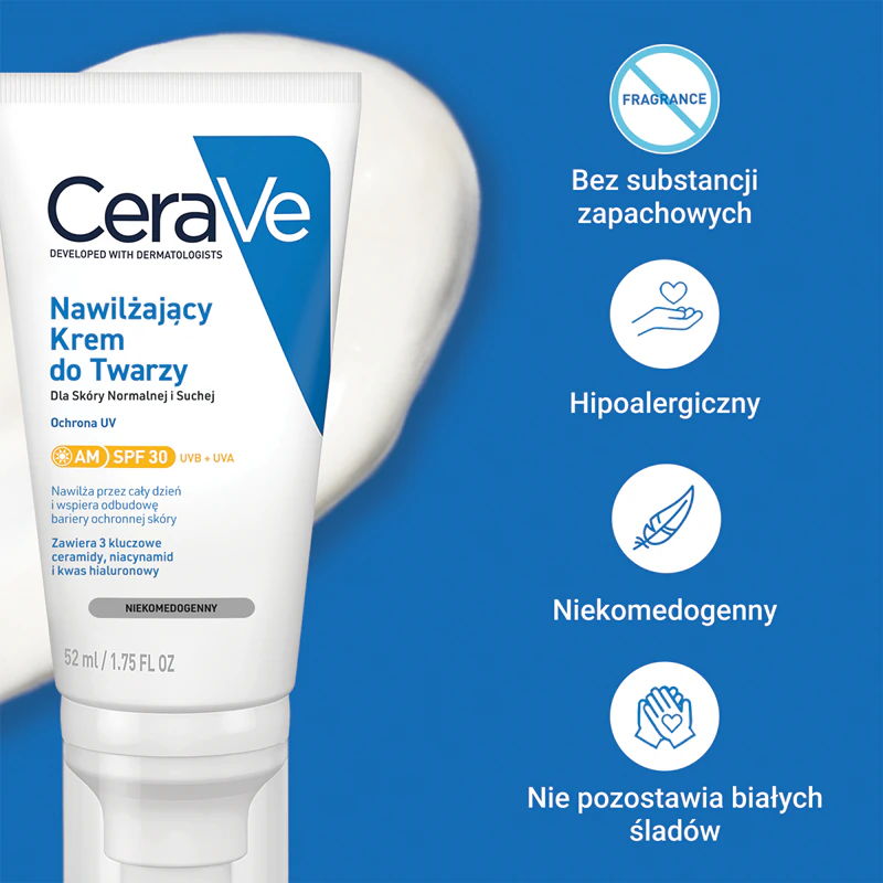 Hydratačný krém na tvár CeraVe Moisturizers pre normálnu až suchú pleť