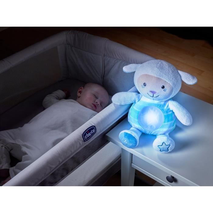Oveja de peluche musical CHICCO con dulces palabras - Azul