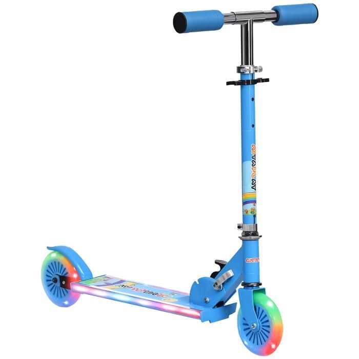 HOMCOM - Patinete - Metal - 67x32x78cm - Azul